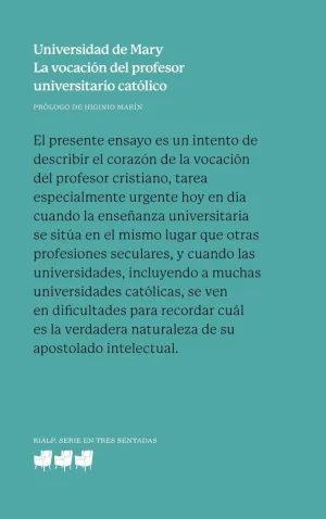 LA VOCACIÓN DEL PROFESOR UNIVERSITARIO CATÓLICO