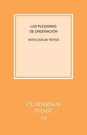 PLEGARIAS DE ORDENACIÓN