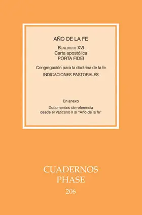 AÑO DE LA FE. CARTA APOSTÓLICA 'PORTA FIDEI'